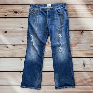 Aeropostale Driggs slim Bootcut Denim Distressed Jeans 37x31 (measured)